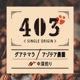 グアテマラ：アゾテア農園【苦味も酸味も穏やかで、しっかりとコクがある】200g